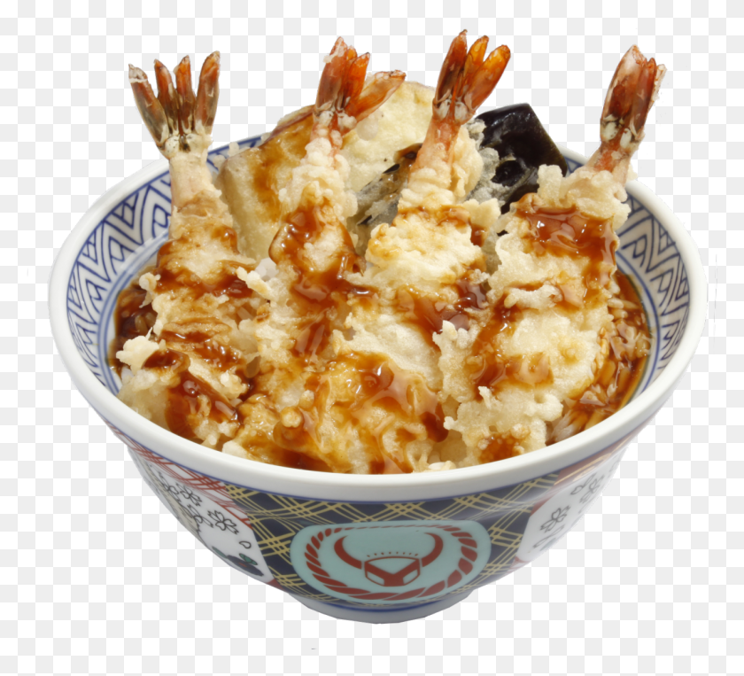 1281x1155 Food Transparent Tempura Katsu Yoshinoya Shrimp Bowl Yoshinoya, Ice Cream, Cream, Dessert HD PNG Download