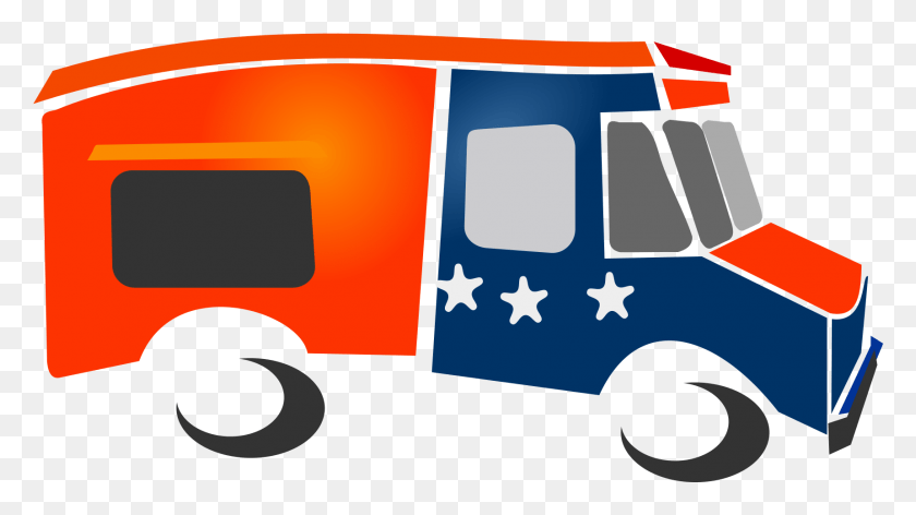 1719x908 Food Truck Clipart Animated Food Truck, Van, Vehicle, Transportation HD PNG Download