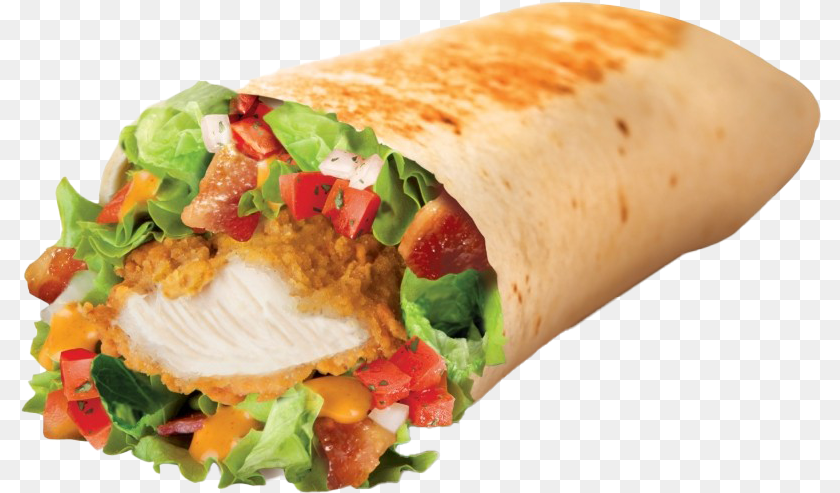 803x493 Food Wrap Background Taco Bell Crispy Chicken Burrito, Sandwich Wrap, Burger Sticker PNG
