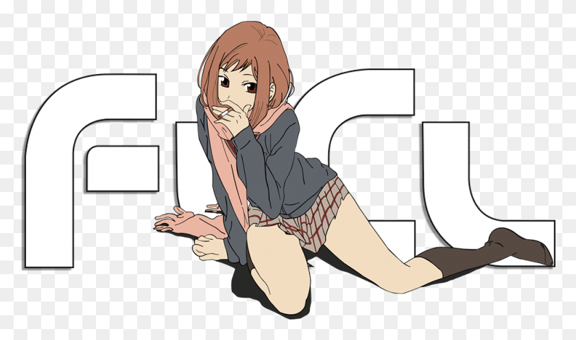 980x548 Fooly Cooly Image Flcl Fooly Flcl Transparent, Person, Human, Sitting HD PNG Download