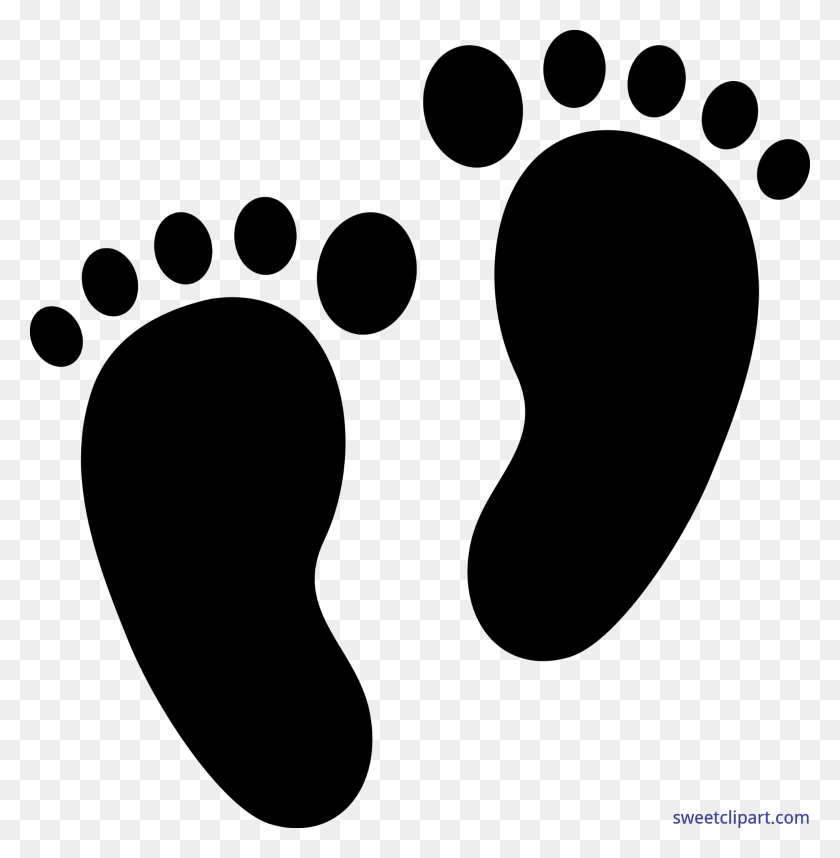 4909x5025 Foot Prints Black Silhouette Baby Feet Silhouette, Gray, World Of Warcraft HD PNG Download