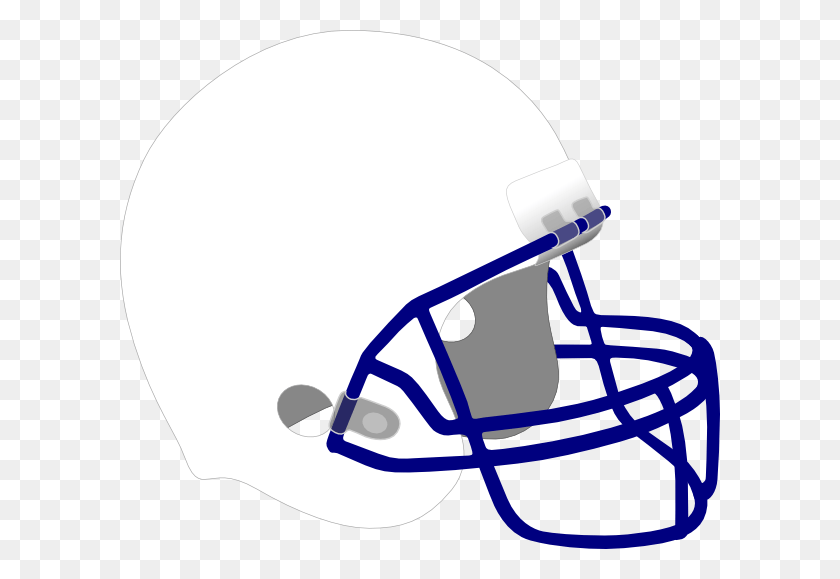 600x519 Football Helmet Svg Clip Art For Web Clip White And Blue Football Helmet, Clothing, Apparel, Helmet HD PNG Download