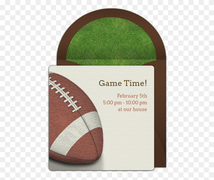 474x650 Football Laces Online Invitation Touch Football American, Rug, Text, Paper HD PNG Download