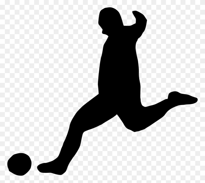 850x754 Football Silhouette Clipart Football Silhouette No Background, Person, Human HD PNG Download