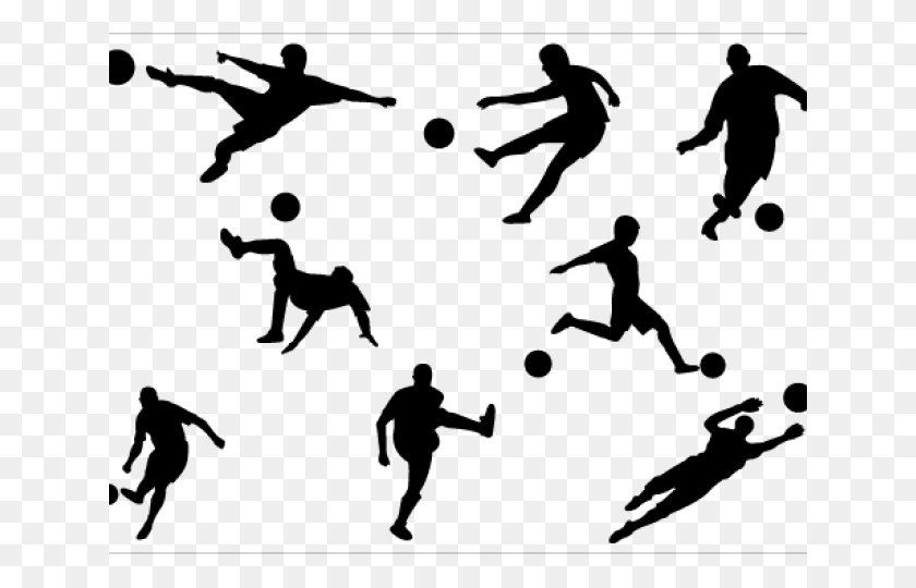 640x480 Footballer Clipart Silhouette Football Players Clipart, Gray, World Of Warcraft HD PNG Download