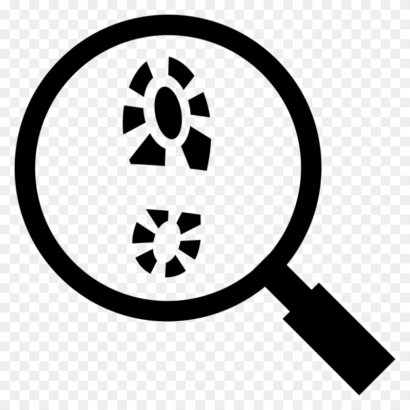 980x980 Footprint And Magnifying Glass Comments Footprint Magnifying Glass, Magnifying, Stencil HD PNG Download