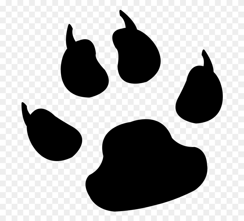 700x699 Footprint Clipart Lion Dog Paw Print, Gray, World Of Warcraft HD PNG Download