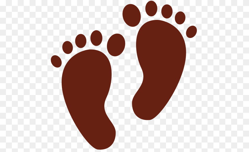 512x512 Footprints Emoji, Footprint Sticker PNG