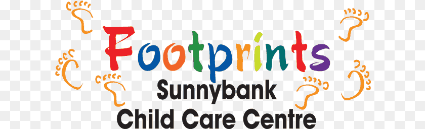 625x256 Footprints Sunnybank Child Care Centre Graphic Design, Text Transparent PNG