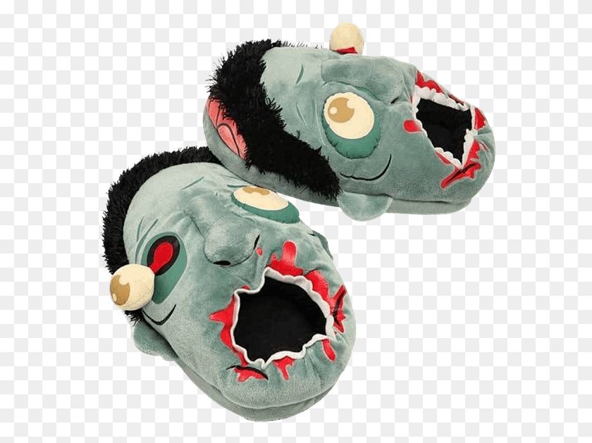 567x569 Footwear Zombie Slippers, Plush, Toy, Mask HD PNG Download