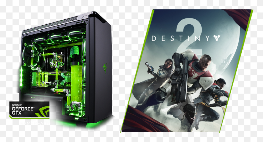 1068x542 For A Limited Time Buy Geforce Gtx Get Destiny Destiny 2 Gaming Pc, Person, Human, Helmet HD PNG Download