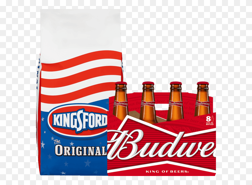 600x556 For Budweiser And Kingsford Charcoal Combo Kingsford Charcoal, Beverage, Drink, Beer HD PNG Download