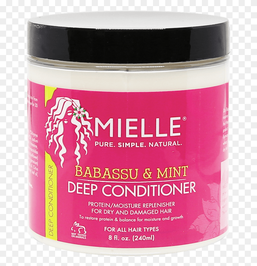 677x810 For Coily Hair Mielle Organics Babassu Oil Amp Mint Deep Conditioner, Cosmetics, Deodorant, Bottle HD PNG Download