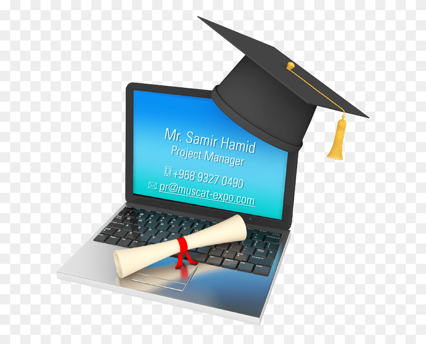619x618 For Exhibiting Enquiries And Computer With Graduation Hat, Computer Keyboard, Computer Hardware, Keyboard HD PNG Download