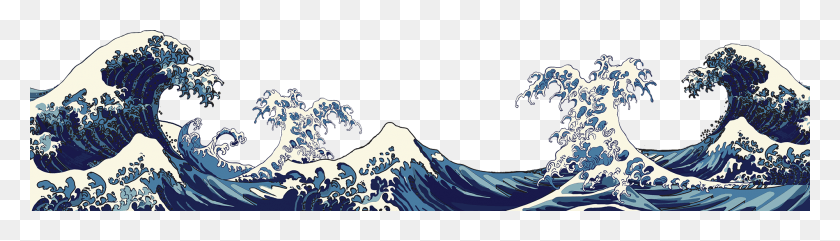 1900x443 For Free On Mbtskoudsalg Japanese Wave Art, Sea, Outdoors, Water HD PNG Download