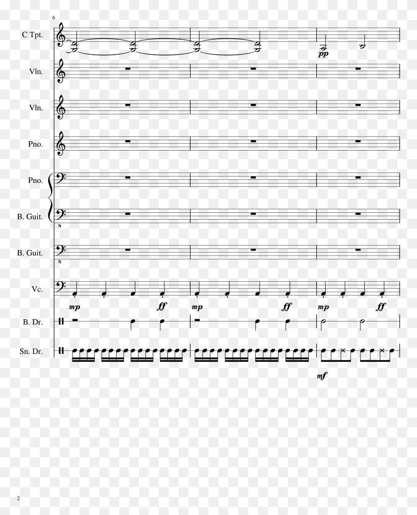 773x976 For Honor Sheet Music Composed By Jacob Jimenez 2 Of Ptx Sheet Music Rather, Gray, World Of Warcraft HD PNG Download