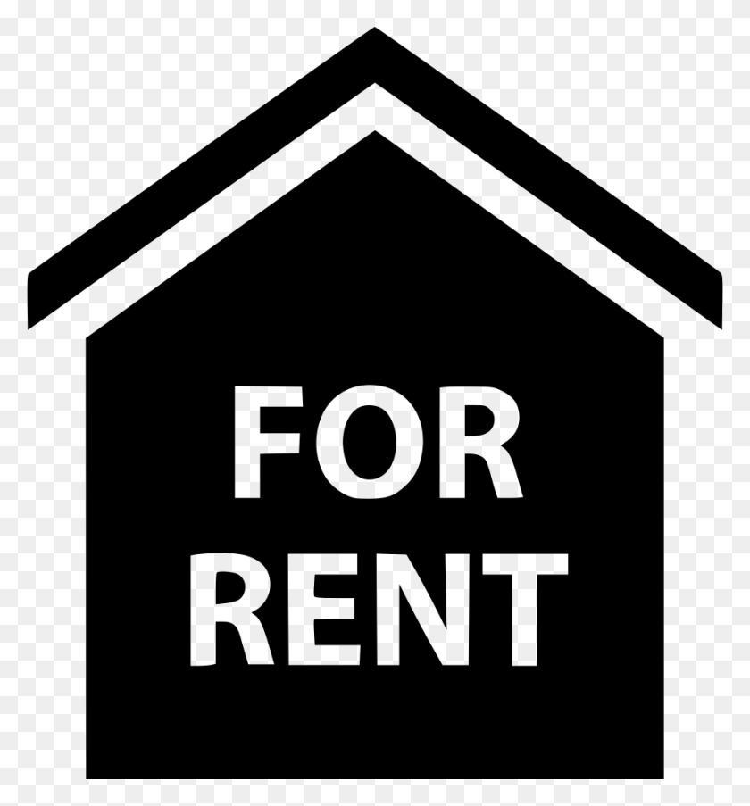 906x980 For Rent House Real Estate Home Svg Icon Free Calm And Wait For Him, Symbol, Sign, Road Sign HD PNG Download