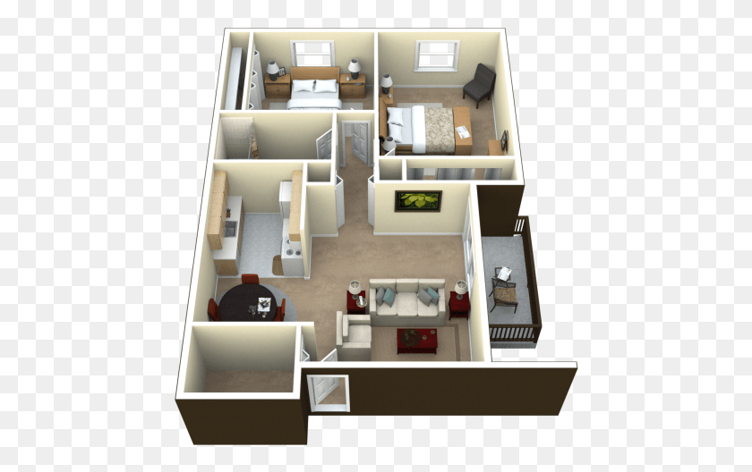 452x468 For The 2 Bedroom W Balcony Floor Plan 2 Bedroom Villa Plans, Floor Plan, Diagram, Plot HD PNG Download