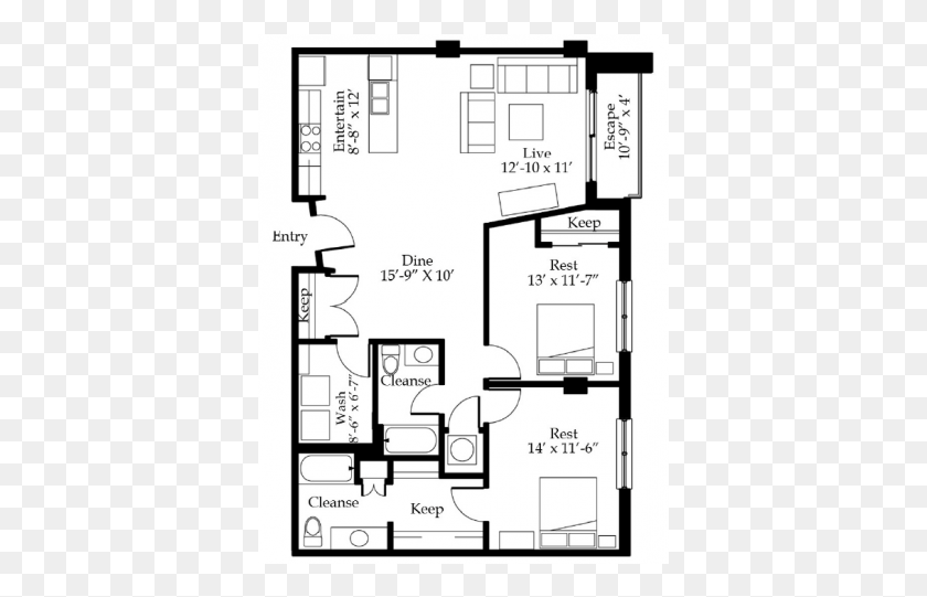 373x481 For The B6 Floor Plan Floor Plan, Floor Plan, Diagram, Plot HD PNG Download