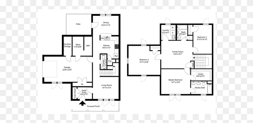 592x350 For The Bear Paw Northern Lights 3 Bedroom I Floor, Floor Plan, Diagram, Plan HD PNG Download