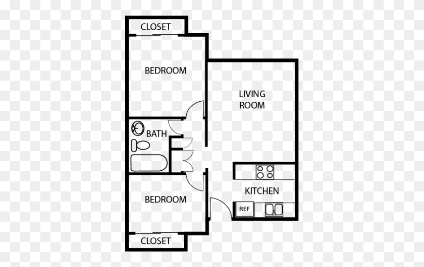 345x470 For The Gardenia Floor Plan Hale Hoaloha Apartments Hilo, Gray, World Of Warcraft HD PNG Download