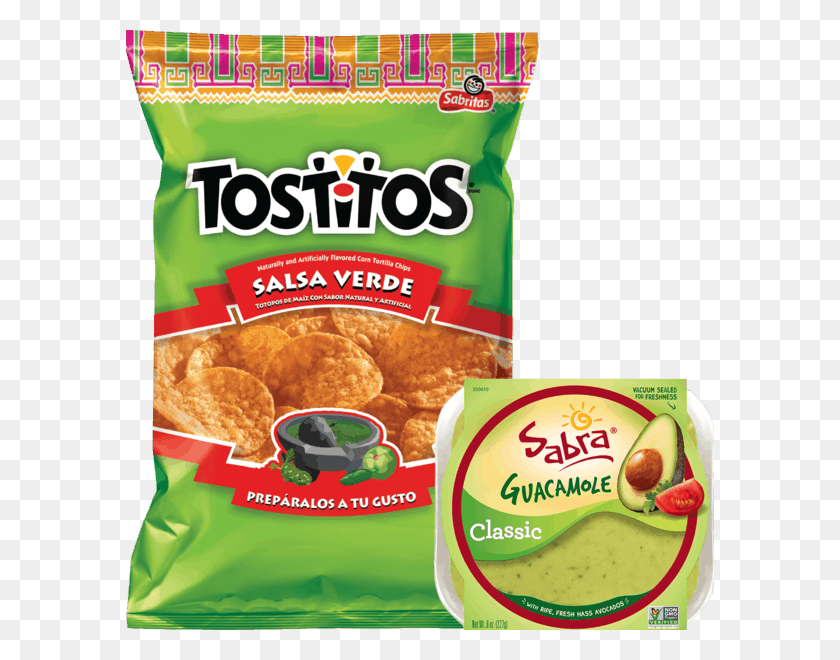 588x600 For Tostitos Chips Amp Sabra Guacamole Combo Tostitos Salsa Verde Chips, Food, Snack, Pan Hd Png