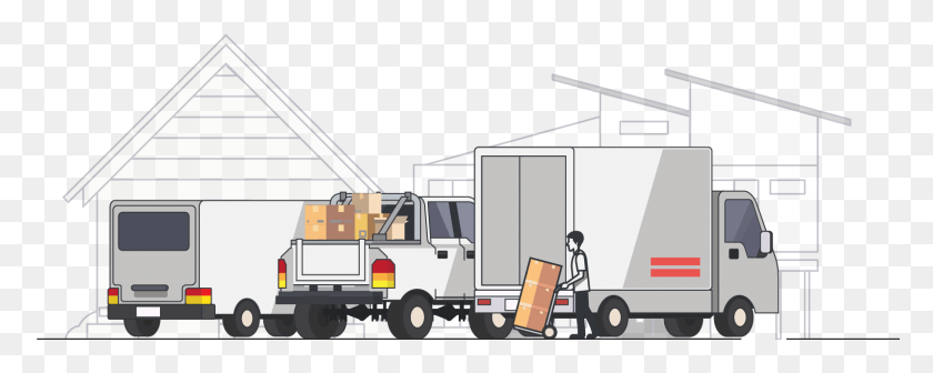 1593x564 For Your Home Amp Office Moving Needs Trailer Truck, Vehicle, Transportation, Label HD PNG Download