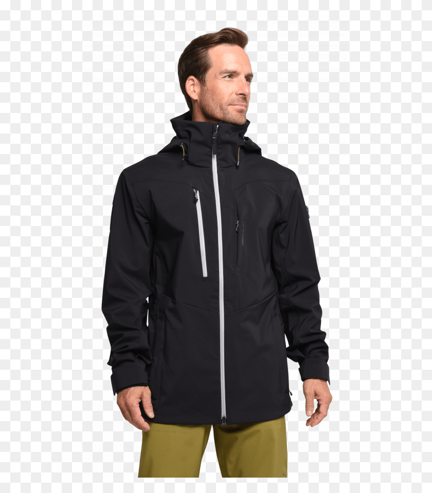 511x900 Куртка Foraker Shell Fjallraven Черная Куртка Greenland, Одежда, Одежда, Пальто Png Скачать