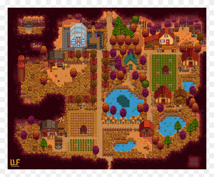 945x768 Forest Farm In The Fall Stardew Valley Forest Farm Cute, Rug, Housing, Building HD PNG Download