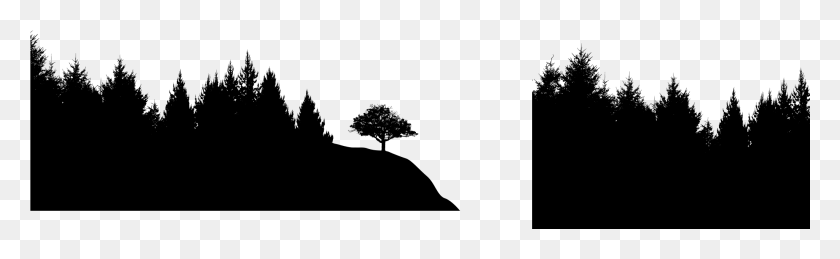 2049x525 Forest Silhouette Transparent Background Forest Silhouette, Gray, World Of Warcraft HD PNG Download
