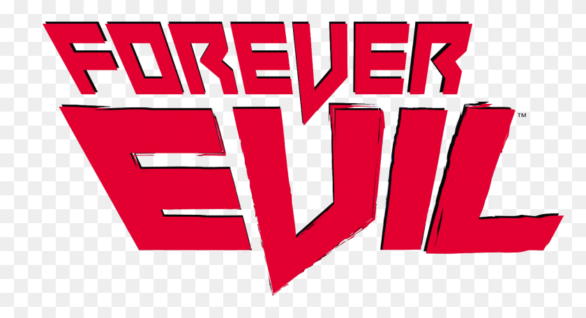 1400x712 Descargar Png Forever Evil Logo Dc Comics Forever Evil Logo, Texto, Alfabeto, Word Hd Png