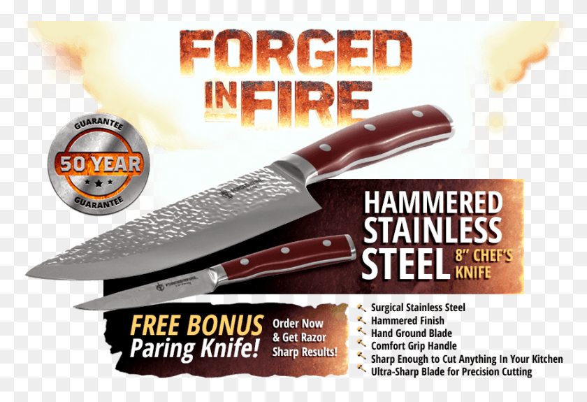 866x572 Forged In Fire Kitchen Knife, Weapon, Weaponry, Blade HD PNG Download