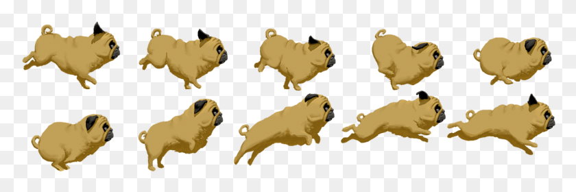 1180x334 Forget The Gifs Here39s A Behind The Scenes Hand Drawn Pug Dog Sprite Sheet, Animal, Mammal, Chicken HD PNG Download