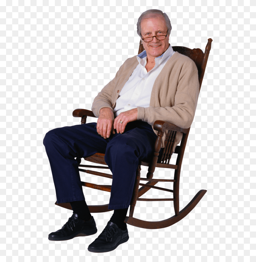 557x800 Forgetmenot Men Old Guy In Rocking Chair, Furniture, Shoe, Footwear HD PNG Download