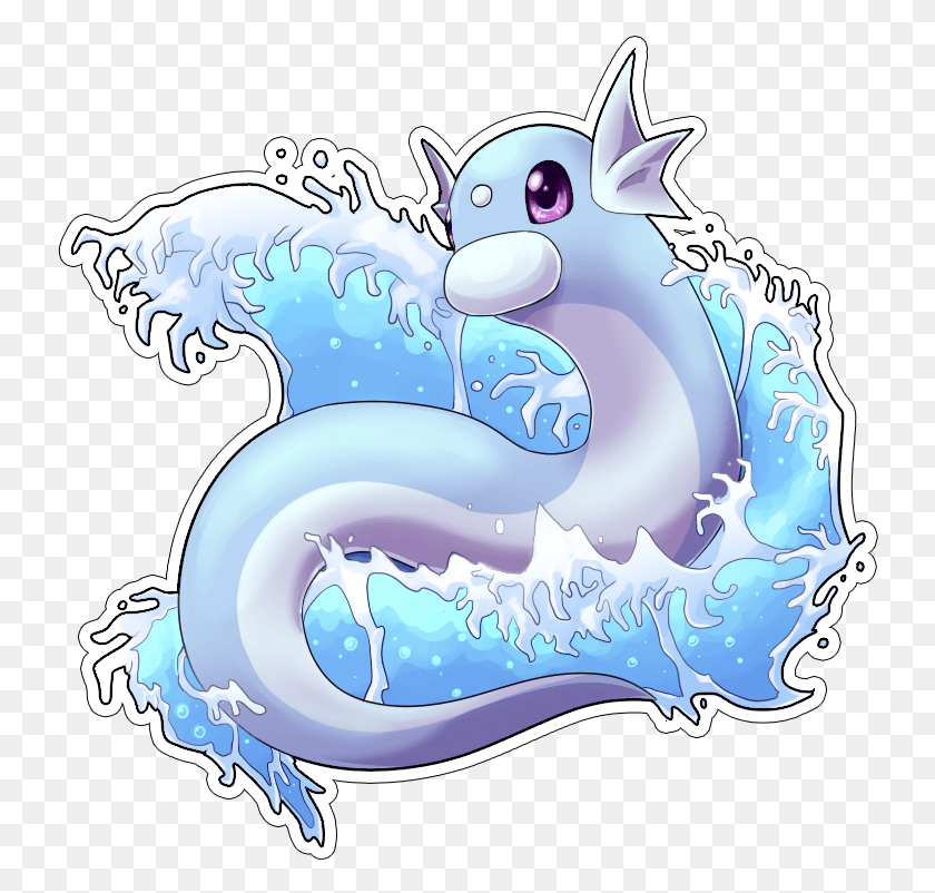 738x742 Forgot I Did This Cute Dratini Pic A While Ago Too Illustration, Sea, Outdoors, Water HD PNG Download