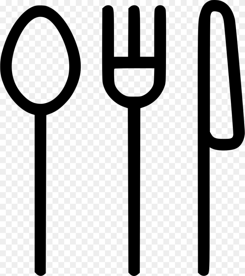 Fork And Spoon Knife, Cutlery Sticker PNG
