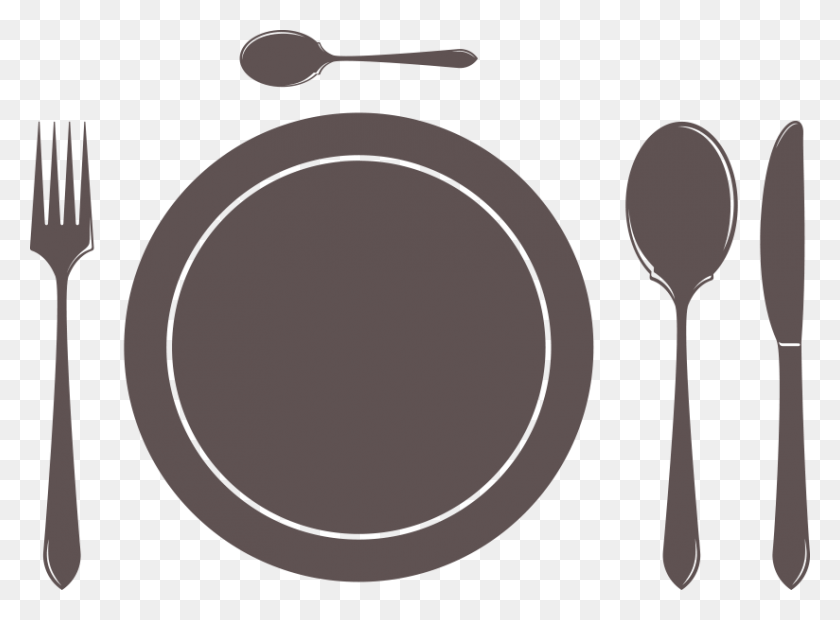 824x592 Fork Knife Plate Icon Dark 2x Clipart Circle, Cutlery, Spoon, Wooden Spoon HD PNG Download