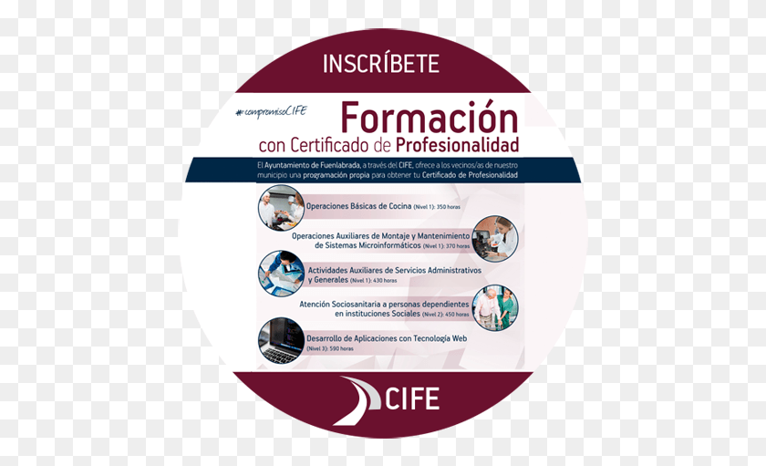 451x451 Formacin Con Certificado De Profesionalidad Circle, Poster, Advertisement, Flyer HD PNG Download