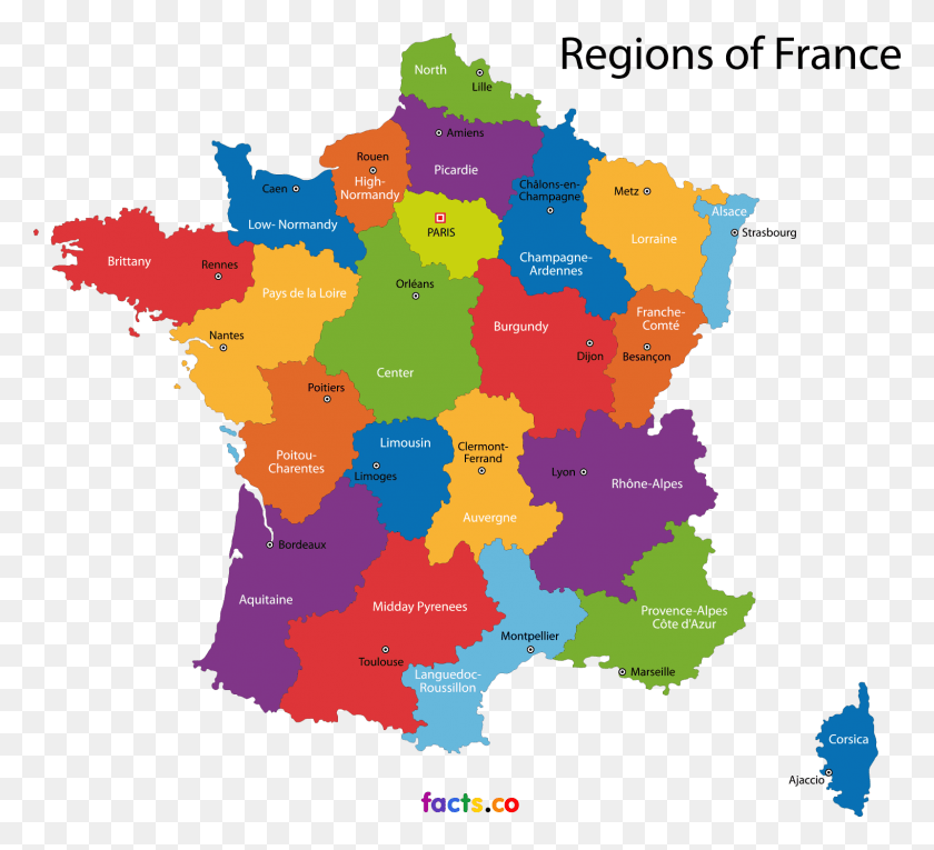 1600x1448 Las Regiones Formales De Francia Png / Mapa Hd Png