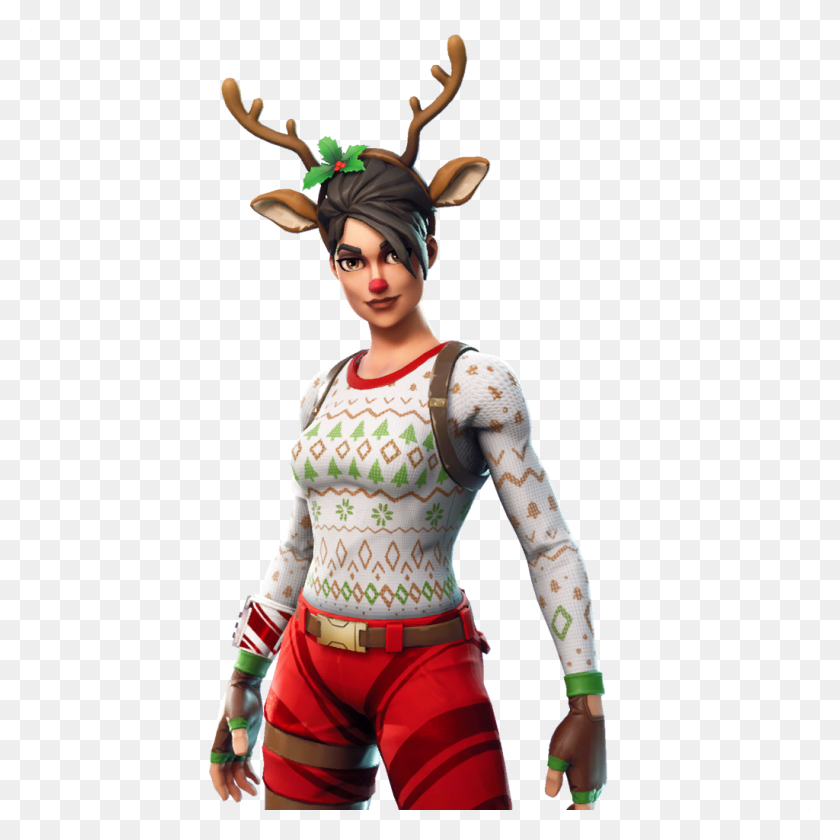 1024x1024 Fortnite Character Fortnite Red Nosed Raider Transparent, Costume, Clothing, Apparel Descargar Hd Png