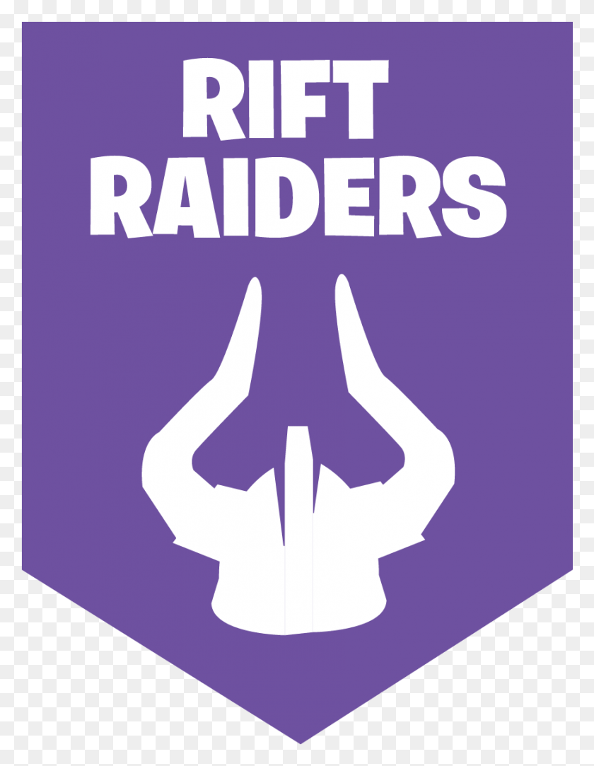 869x1140 Descargar Pngfortnite Club Rift Raiders Logo Poster, Trident, Emblem Hd Png