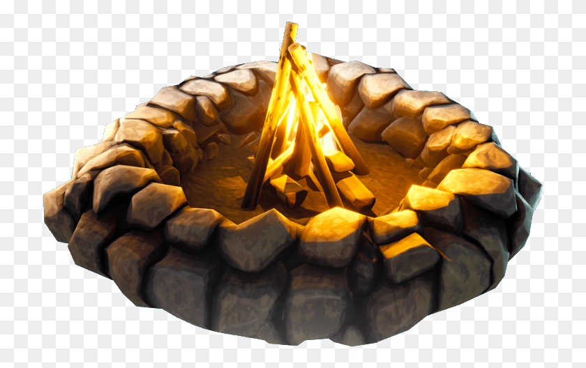 717x468 Fortnite Cozy Campfire, Fuego, Llama, Pastel De Cumpleaños Hd Png