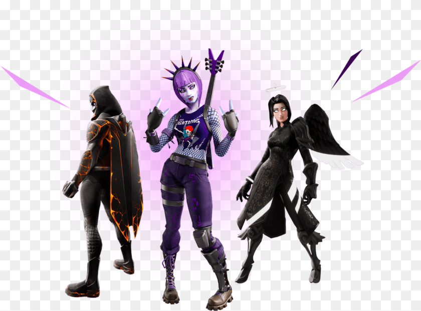 1201x888 Fortnite Darkfire Bundle Ps4xb1switch 1499 U0026 Bogo Dark Fire Bundle, Adult, Purple, Publication, Person Sticker PNG