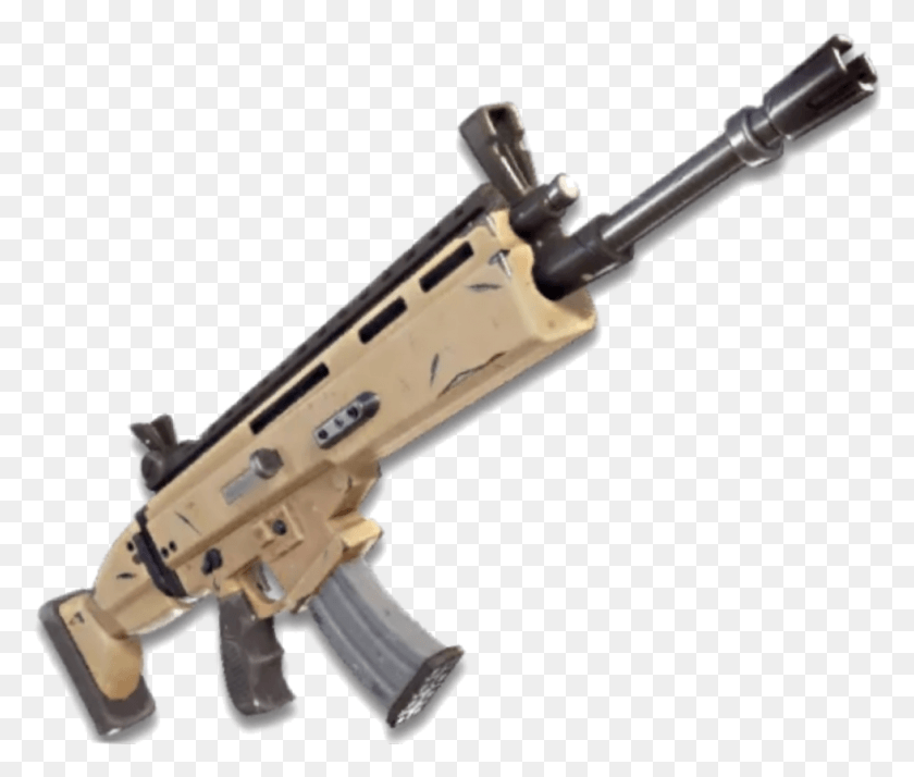979x822 Fortnite Fortnitegun Gun Scar Scar Assault Rifle Fortnite, Weapon, Weaponry, Machine Gun HD PNG Download