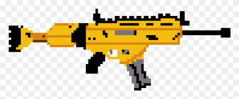 1105x409 Fortnite Scar Scar Pixel Art, Строительный Кран, Оружие, Вооружение Hd Png Скачать