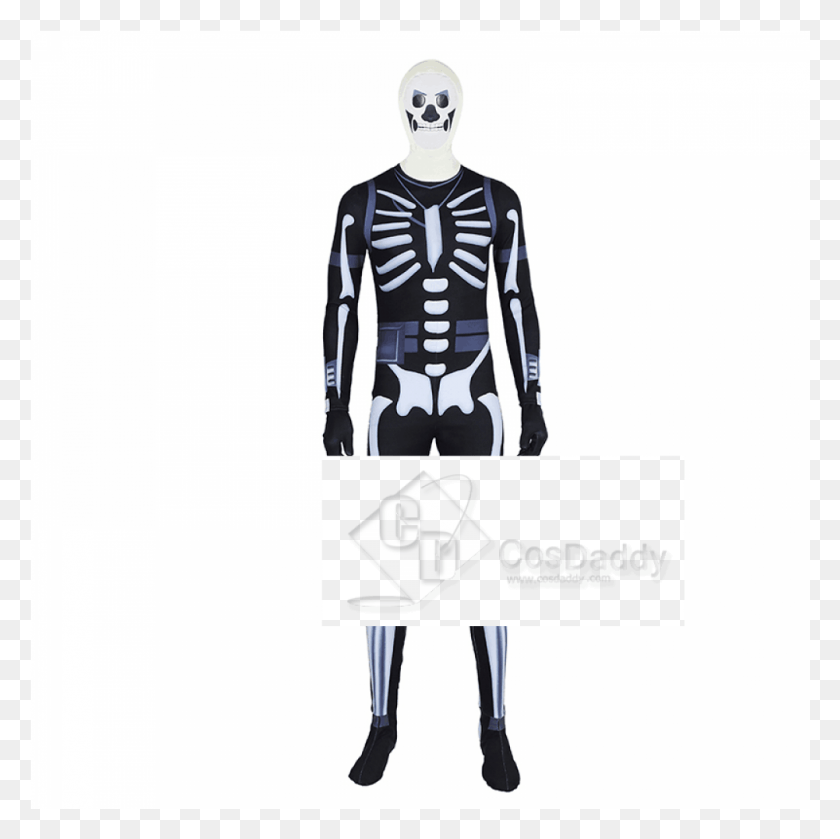 1001x1001 Fortnite Skull Trooper Costume, Sleeve, Clothing, Apparel HD PNG Download