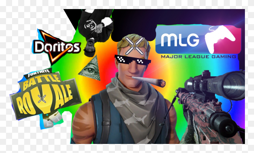 1024x587 Fortnut Sticker Mlg Fortnite, Person, Camera, People HD PNG Download