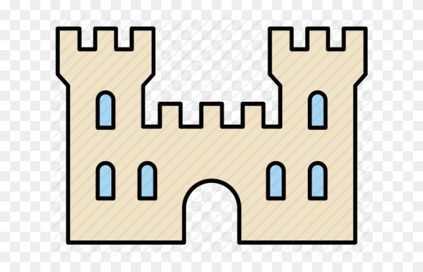 640x480 Fortress Clipart Medieval Castle Wall, Building, Text, Factory HD PNG Download