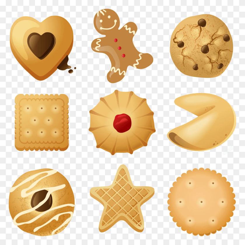 1000x1000 Fortune Cookie Clip Art Creative Pastry Picture Vector Biscuit, Bread, Food, Purse HD PNG Download