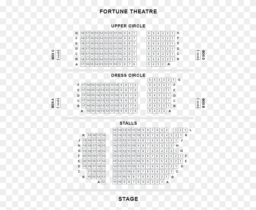 504x629 Fortune Theatre Seat Chart And Guide Buckingham Palace, Word, Text, Label HD PNG Download